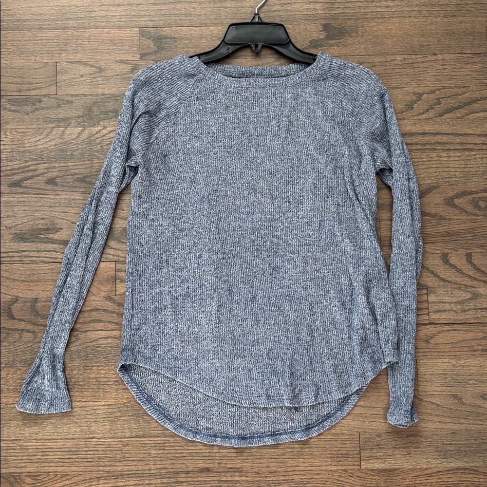 SO Heathered Blue Knit Top